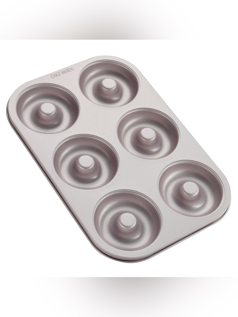 CHEFMADE Donut Mold Cake Pan, 6-Cavity Non-Stick Ring Doughnut Bakeware